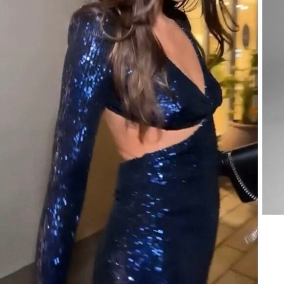 NOOKIE SEQUIN JEWEL GOWN - SAPPHIRE - Picture 6 of 10